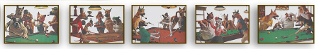 Набор зеркальных панно DOGS 49x35см 5шт.