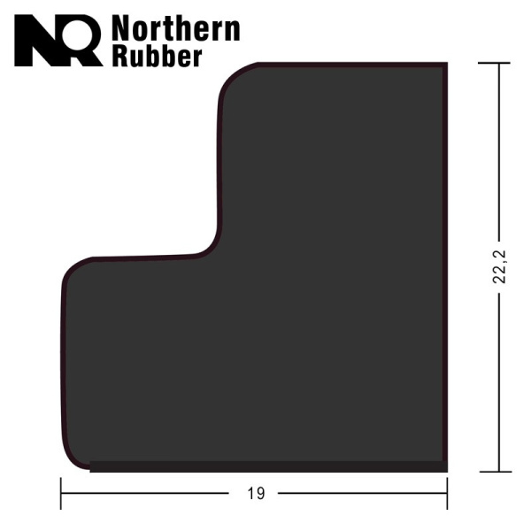 Резина для бортов Northern Rubber Snooker F/S L-77 137см 9фт 6шт.